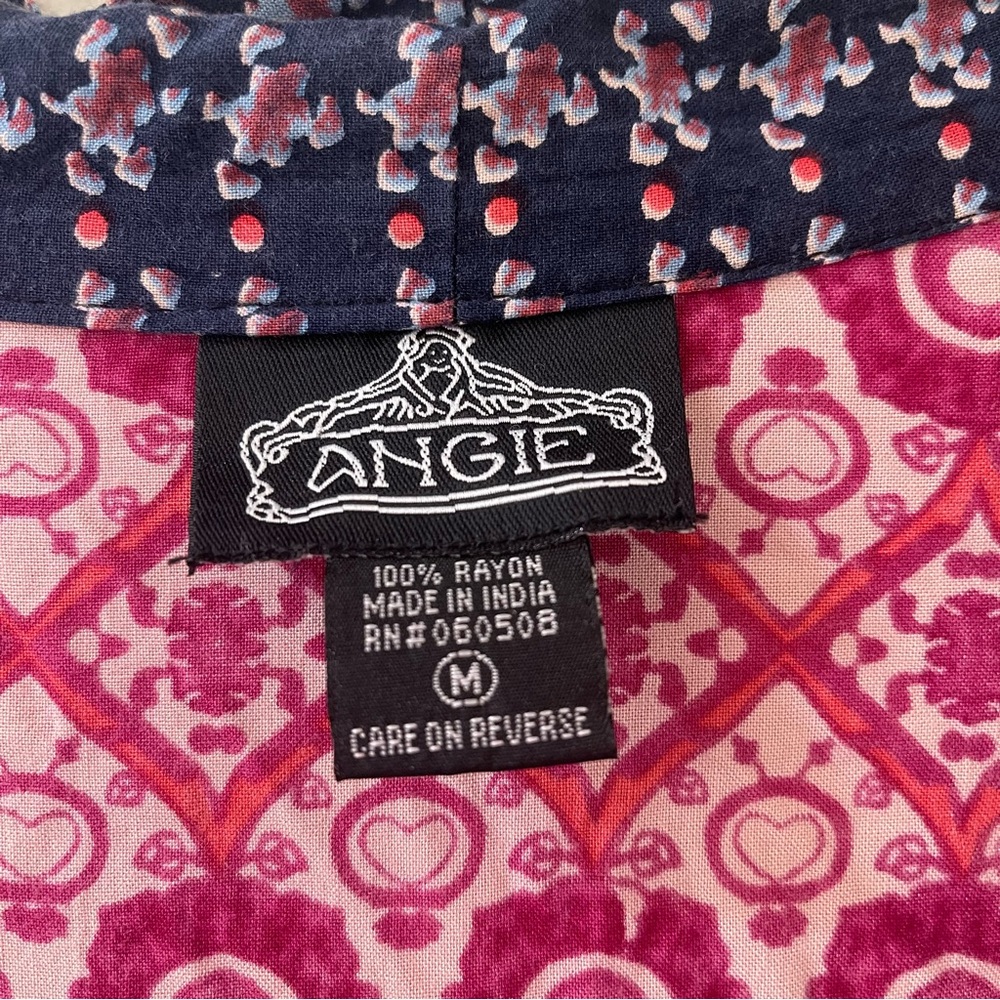 Angie Pink and Blue Patterned Cardigan - Picture 2 of 4